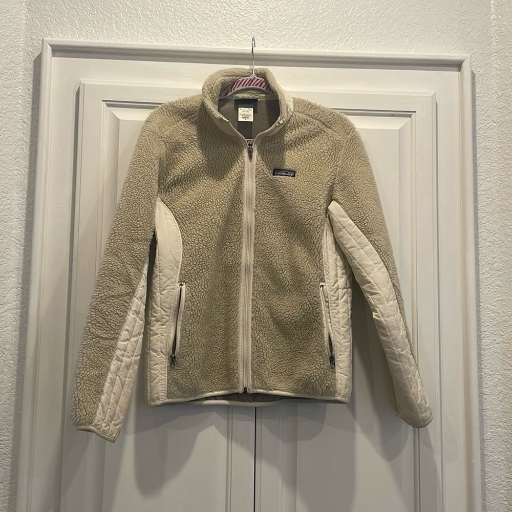 Patagonia Beige Retro-X Synchilla Fleece Sherpa Deep Pile Jacket - Picture 2 of 6